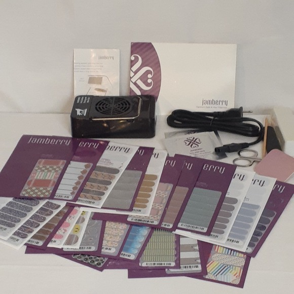 Jamberry Other - Jamberry‎ Lot Nail Wrap Variety Colorful with Mini Heater and tools